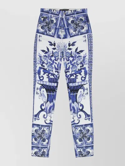 Dolce & Gabbana Grace Slim High Waist Ankle Jeans In White