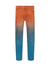 Dolce & Gabbana Multicolor Ombre Cotton Slim Fit Denim Jeans In Blue