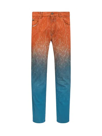 DOLCE & GABBANA GRADIENT LOGO PATCH JEANS