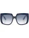 Dolce & Gabbana Gradient Oversize-frame Sunglasses In Blau