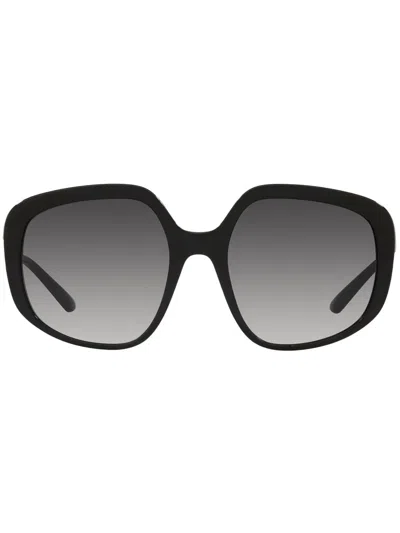 Dolce & Gabbana Gradient Oversize-frame Sunglasses In Schwarz