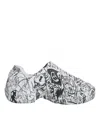 Dolce & Gabbana White Black Graffiti Daymaster Sneakers Shoes In Multi