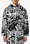 Dolce & Gabbana Graffiti Print Hooded Sweatshirt In Monochrome