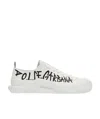 Dolce & Gabbana Graffiti-print Low-top Sneakers In White