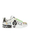 Dolce & Gabbana Pattern Printed Leisure Sports Shoes In White