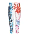 Dolce & Gabbana Spray-paint Graffiti Print Loose Jeans In White