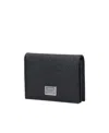Dolce & Gabbana Black Textured Calf Leather Bi-fold Wallet In Black