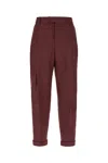 Dolce & Gabbana Folded-edge Trousers In Browndarkviolet