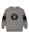 Dolce & Gabbana Graphic-embroidered Sweater In Gray