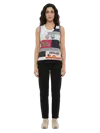 Dolce & Gabbana Woman Tank Top Charcoal Size 10 Cotton In Multi