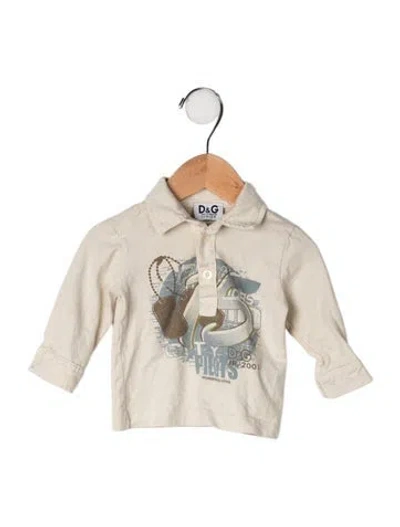 Pre-owned Dolce & Gabbana Babies' Graphic Polo In Neutrals