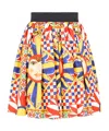 Dolce & Gabbana Graphic-print A-line Silk Skirt In Multicolor