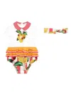 Dolce & Gabbana Graphic-print Bodysuit And Headband In White