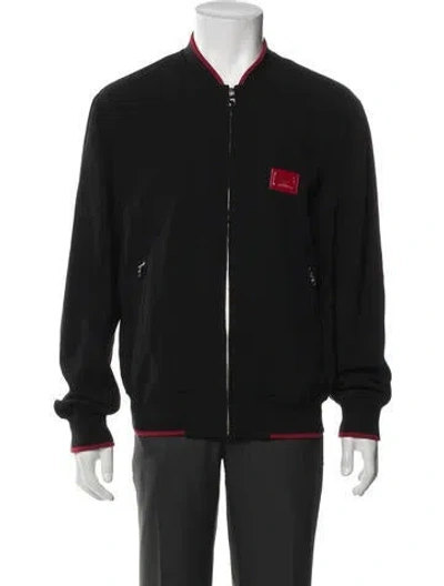 Pre-owned Dolce & Gabbana Graphic Print Bomber Jacket In Black