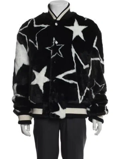 Pre-owned Dolce & Gabbana Graphic Print Bomber Jacket W/ Tags In Black