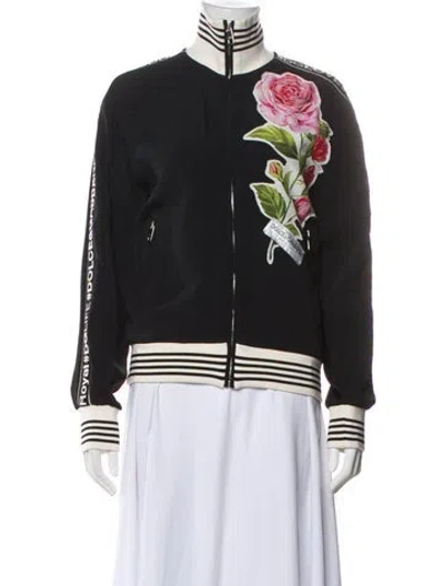 Pre-owned Dolce & Gabbana Graphic Print Bomber Jacket W/ Tags In Multi