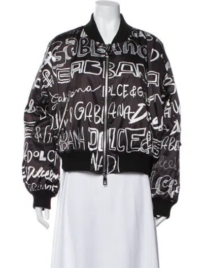 Pre-owned Dolce & Gabbana Graphic Print Bomber Jacket W/ Tags In Multi