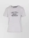 Dolce & Gabbana Graphic Print Casual Crewneck T-shirt In Gray