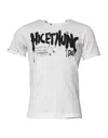 Dolce & Gabbana White Graphic Print Cotton Crew Neck T-shirt In White