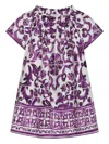 Dolce & Gabbana Graphic-print Cotton Dress In Purple
