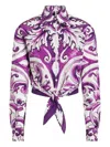 Dolce & Gabbana Graphic-print Cotton Shirt In Purple
