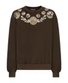 Dolce & Gabbana Coin Print Cotton Sweatshirt In Green