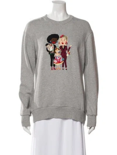 Pre-owned Dolce & Gabbana Graphic Print Crew Neck Sweater In Multi