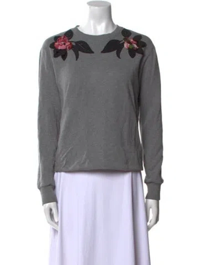 Pre-owned Dolce & Gabbana Graphic Print Crew Neck Sweatshirt In Gray