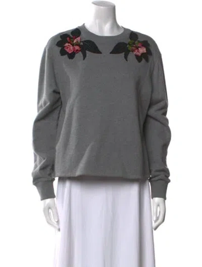 Pre-owned Dolce & Gabbana Graphic Print Crew Neck Sweatshirt In Gray