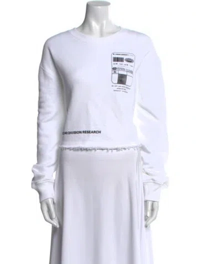 Pre-owned Dolce & Gabbana Graphic Print Crew Neck Sweatshirt In White