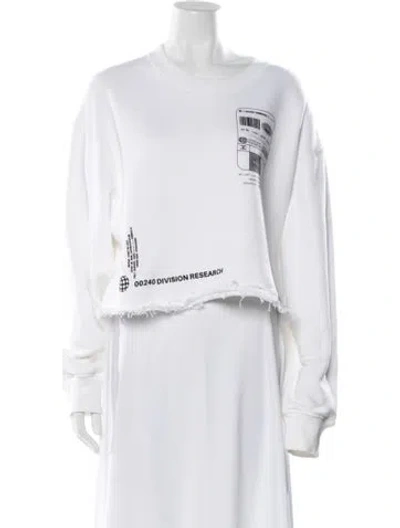 Pre-owned Dolce & Gabbana Graphic Print Crew Neck Sweatshirt In White