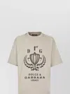 Dolce & Gabbana Graphic Print Crew Neck T-shirt In Neutral