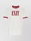 Dolce & Gabbana Graphic Print Crew Neck T-shirt With Contrast Trim In Neutral