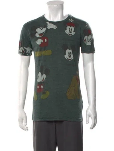 Pre-owned Dolce & Gabbana Graphic Print Crew Neck T-shirt In Black
