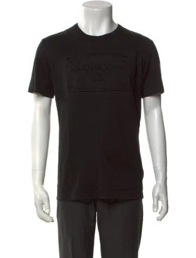 Pre-owned Dolce & Gabbana Graphic Print Crew Neck T-shirt In Black