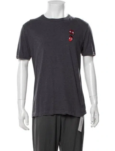 Pre-owned Dolce & Gabbana Graphic Print Crew Neck T-shirt In Gray