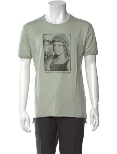 Pre-owned Dolce & Gabbana Graphic Print Crew Neck T-shirt In Green
