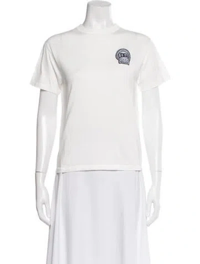 Pre-owned Dolce & Gabbana Graphic Print Crew Neck T-shirt In White