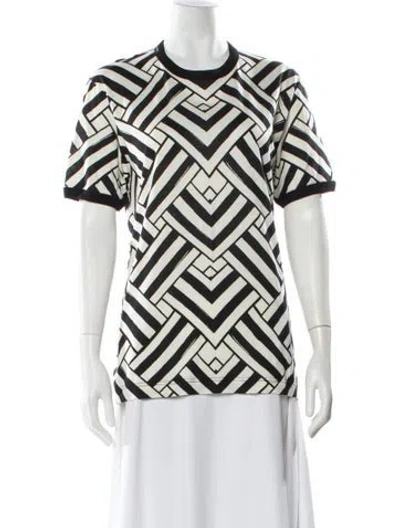 Pre-owned Dolce & Gabbana Graphic Print Crew Neck T-shirt In White
