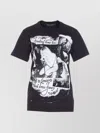 Dolce & Gabbana Graphic Print Cotton T-shirt With Ribbed Neck In Black