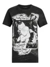 Dolce & Gabbana Graphic Print Cotton T-shirt With Ribbed Neck In Black