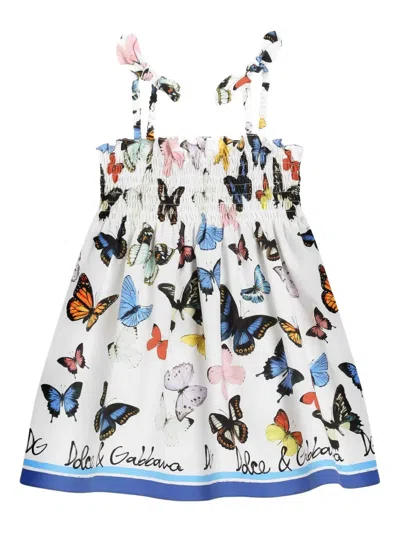 Dolce & Gabbana Babies' Graphic-print Dress In White