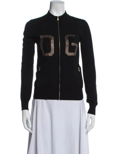Pre-owned Dolce & Gabbana Graphic Print Jacket In Black