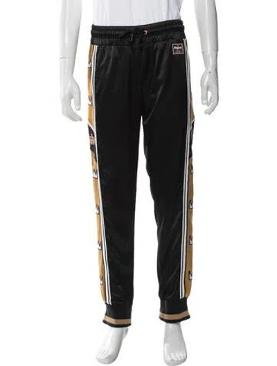 Pre-owned Dolce & Gabbana Graphic Print Joggers In Black