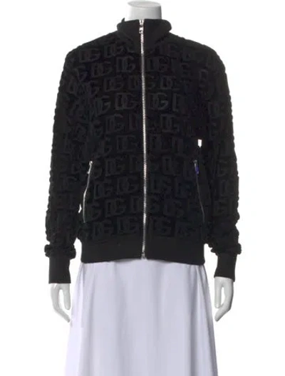 Pre-owned Dolce & Gabbana Graphic Print Long Sleeve Sweatshirt In Black
