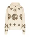 Dolce & Gabbana Coin Print Inside-out Jersey Hoodie In White