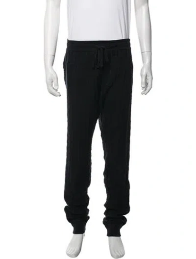 Pre-owned Dolce & Gabbana Graphic Print Lounge Bottoms In Black