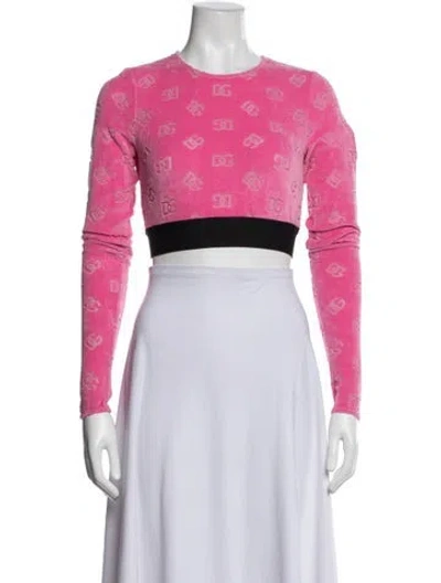 Pre-owned Dolce & Gabbana Graphic Print Lounge Set W/ Tags In Pink