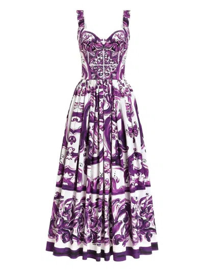 Dolce & Gabbana Graphic Print Midi Dress