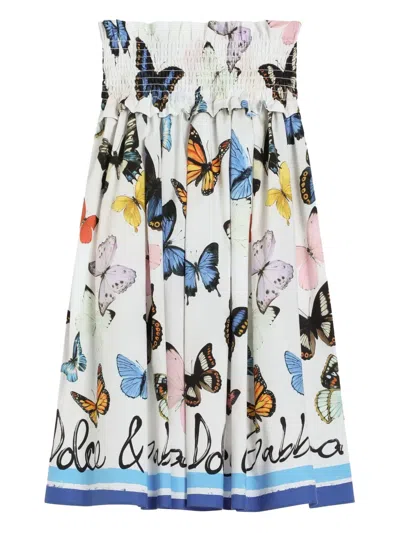 DOLCE & GABBANA GRAPHIC-PRINT MIDI SKIRT